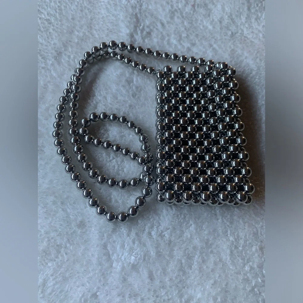 RARE 90’s 🪩 DISCO Beaded Handbag, DISCO - Picture 5 of 5